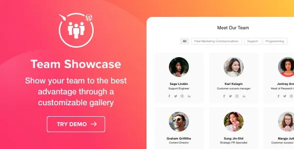 Team Showcase - WordPress plugin by Elfsight