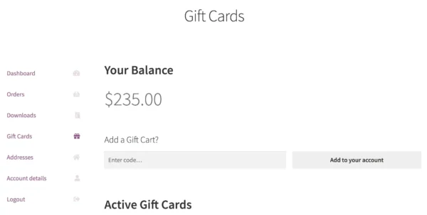 WooCommerce Gift Cards