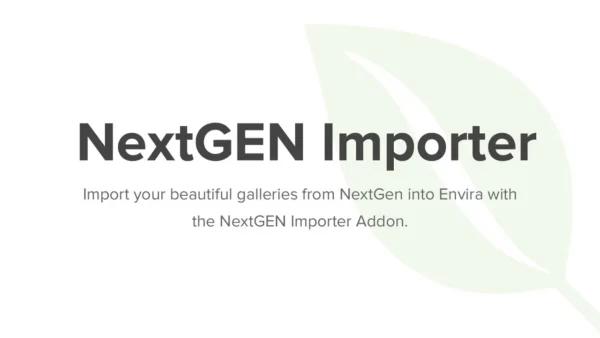 NextGEN Importer Addon - Envira Gallery