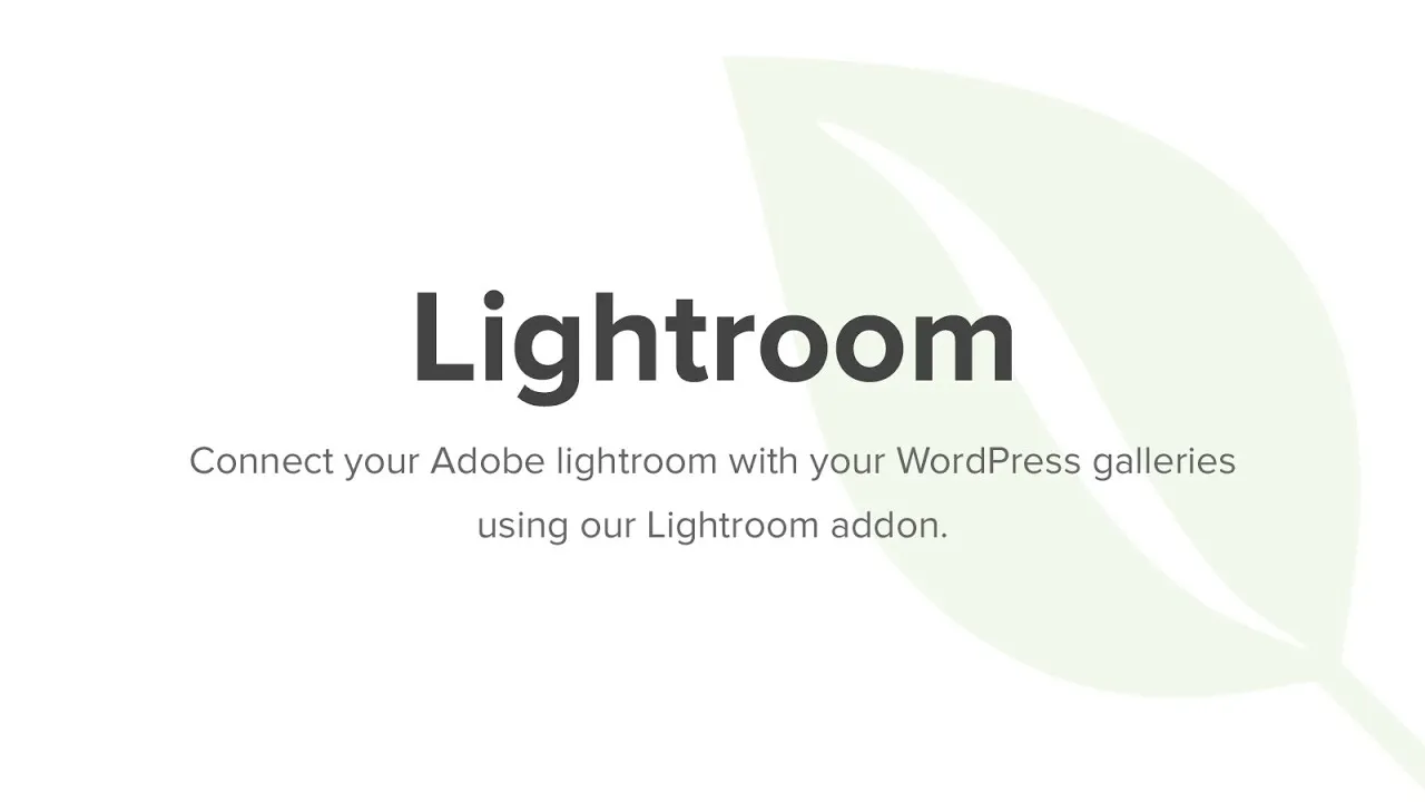 Lightroom Addon - Envira Gallery