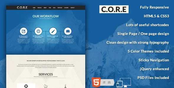 Core - OnePage HTML5