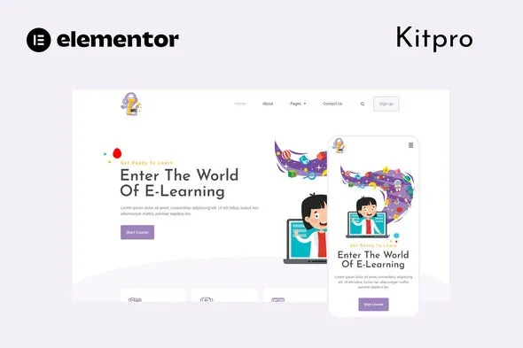 Tutturu E-Learning Service Elementor Template Kit