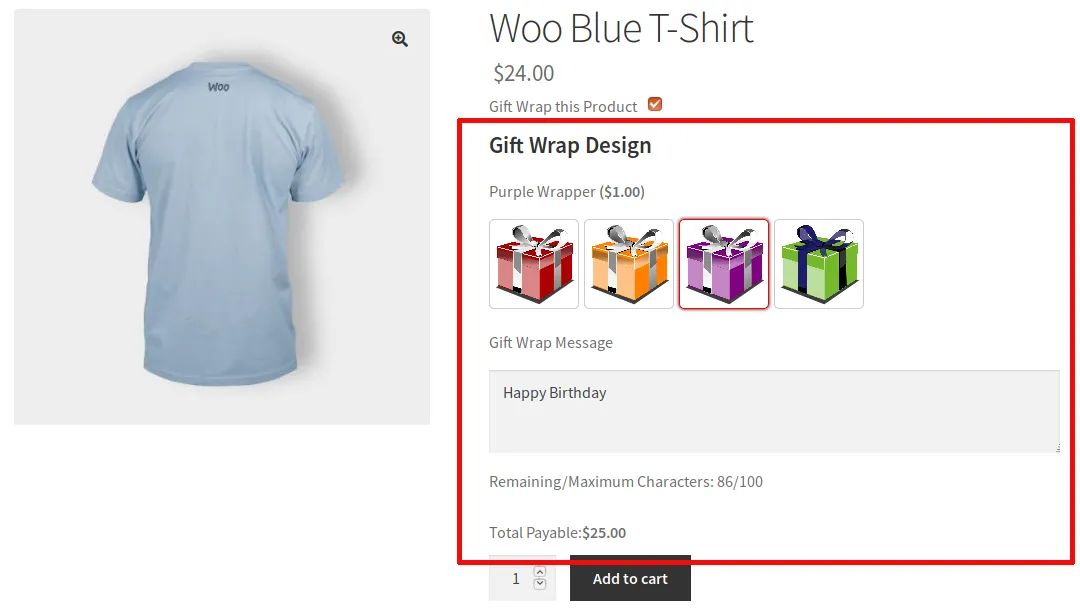 Gift Wrapper for WooCommerce