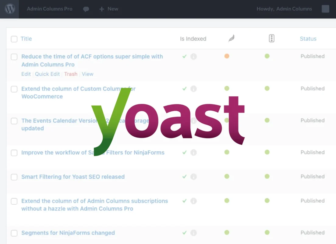 Yoast SEO - Admin Columns Pro