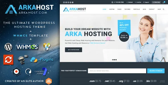 ArkaHost - WHMCS WordPress Theme | Hosting