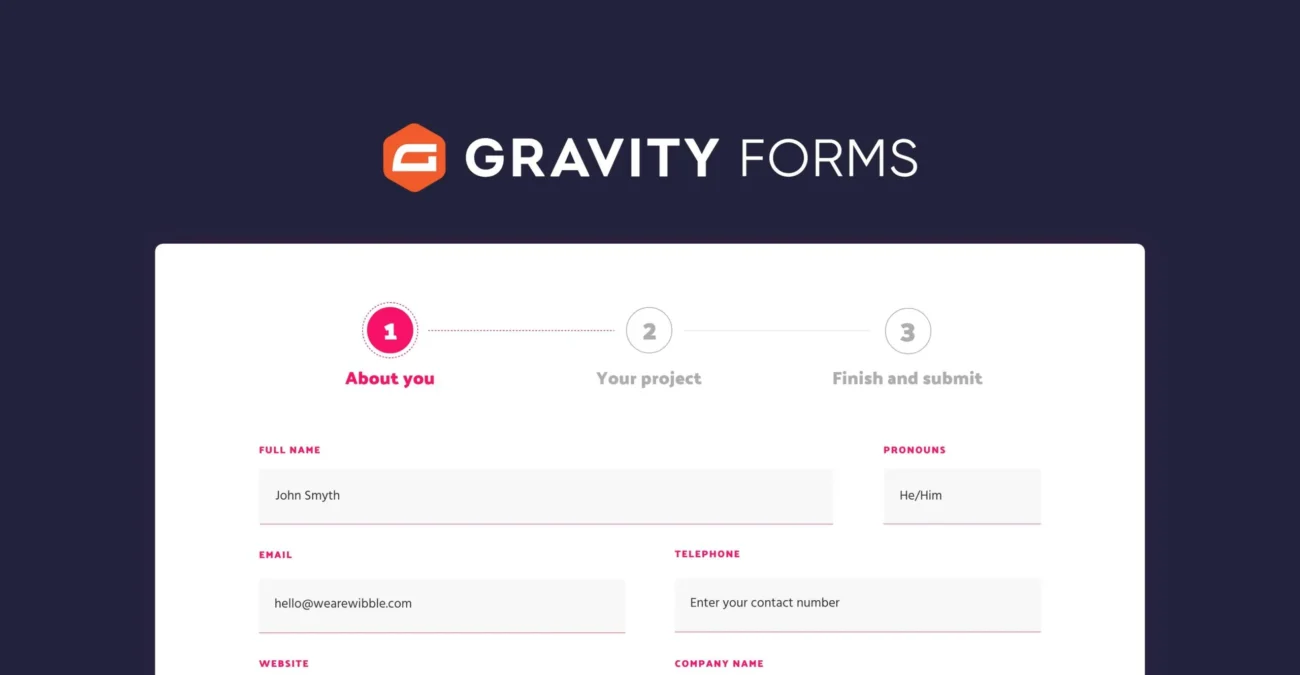 Gravity form for wordpress