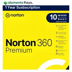 Norton 360 Premium | Advanced security and virus protection for 10 devices | 1 Year Subscription