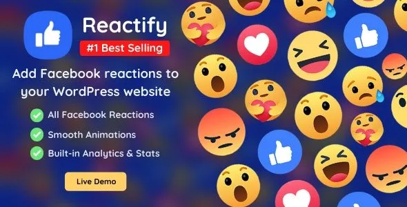 Reactify - Facebook Reactions For WordPress | Social Networking