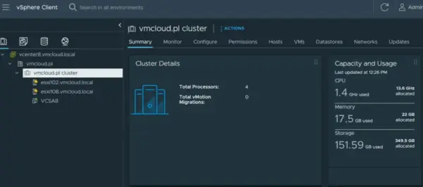 VMware VCenter Server 8.0