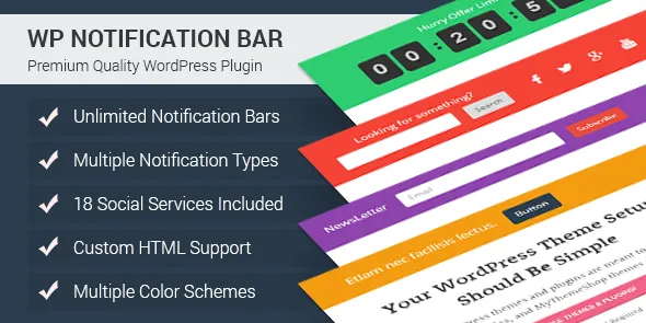 WP Notification Bar - Premium Notification WordPress Plugin | MyThemeShop