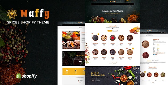 Waffy | Spices, Dry Fruits and Nuts Organic shop Shopify Theme