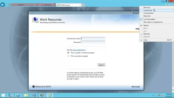 Windows Server 2012 R2 Remote Desktop Services