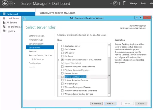 Windows Server 2012 Remote Desktop Services