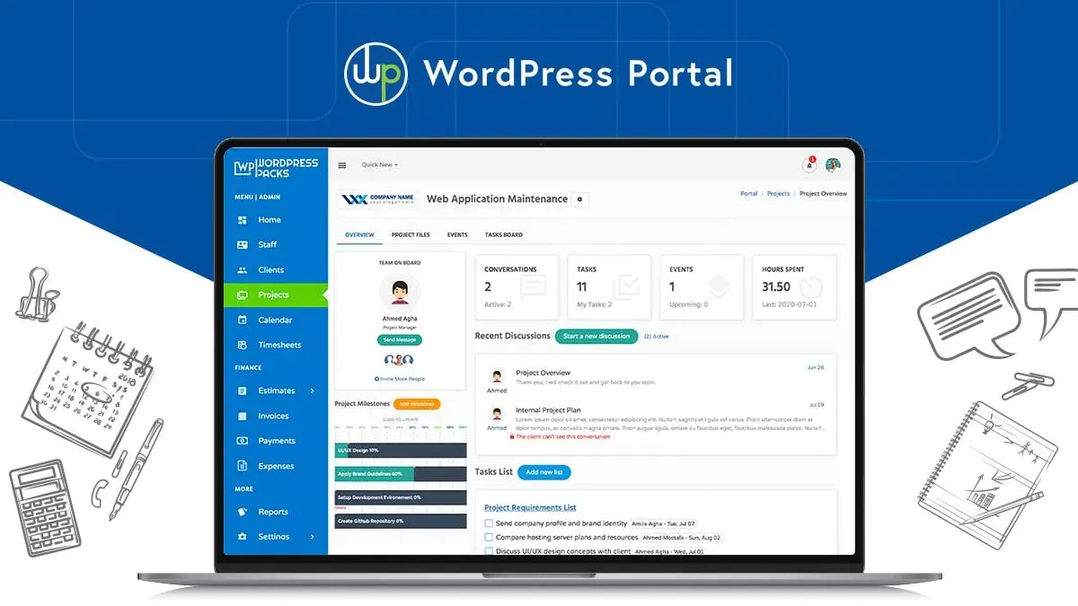 WordPress Portal - Manage Your Clients & Projects