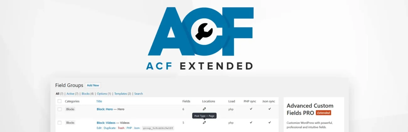Advanced Custom Fields Extended Pro