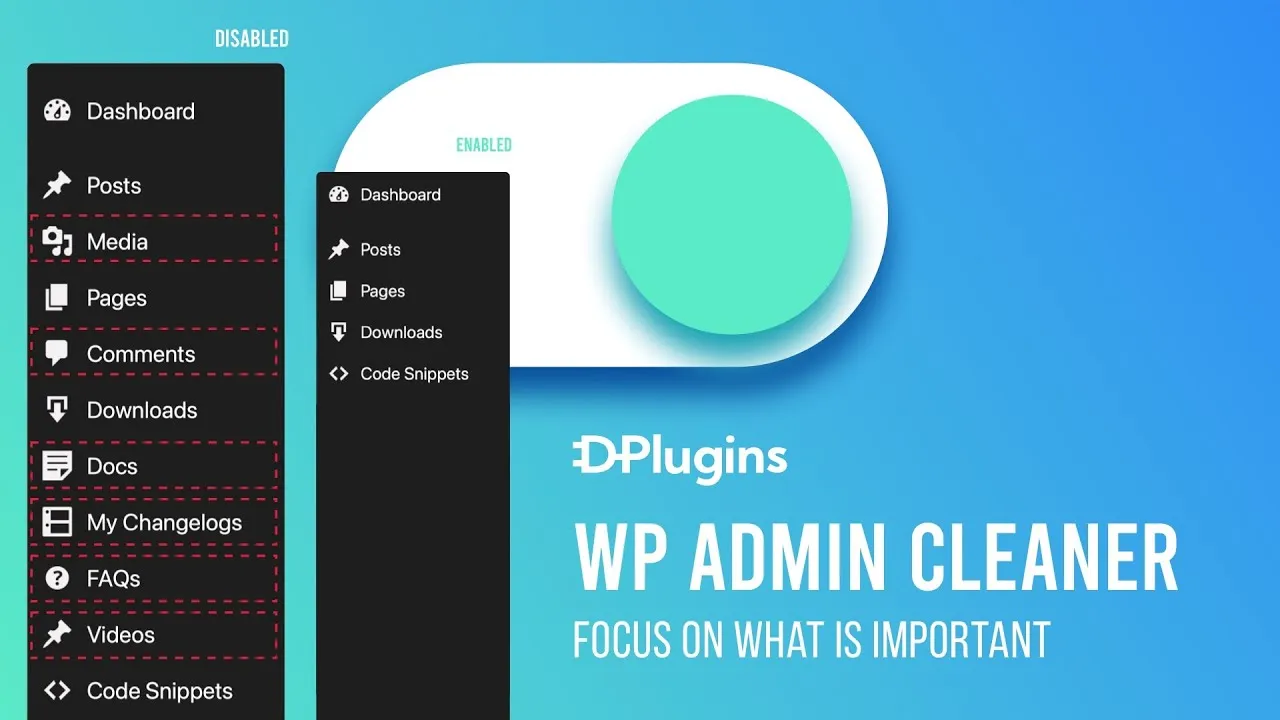 WP Admin Cleaner - DPlugins.com