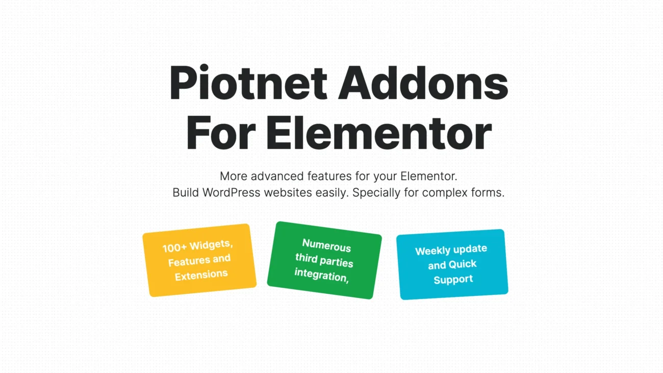 Piotnet Addons For Elementor (PAFE) - Powerful Elementor Addons