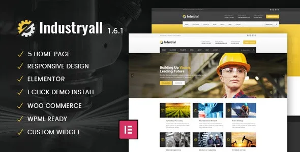 Industryall - Industrial & Factory WordPress Theme