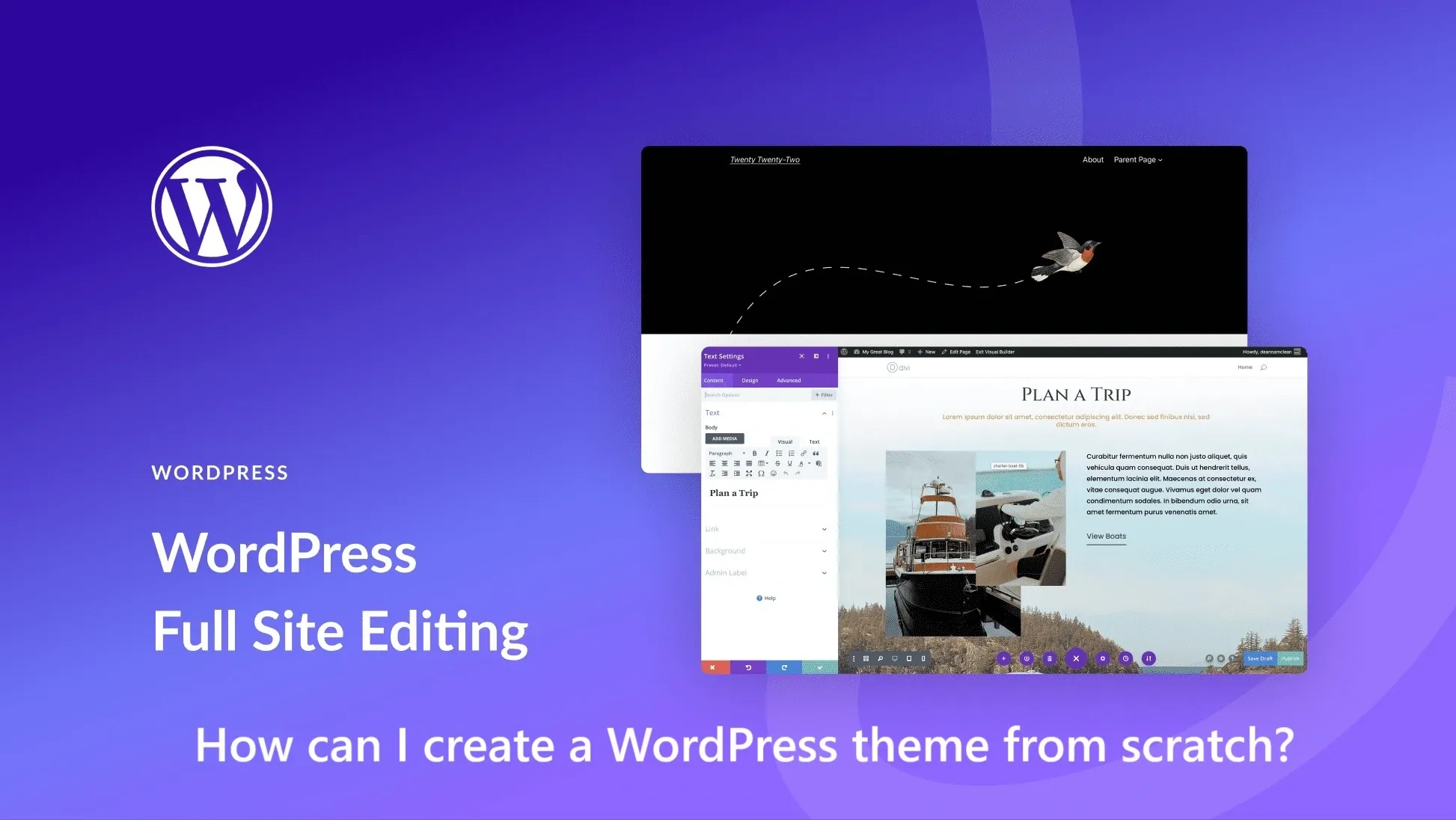 How can I create a WordPress theme from scratch?