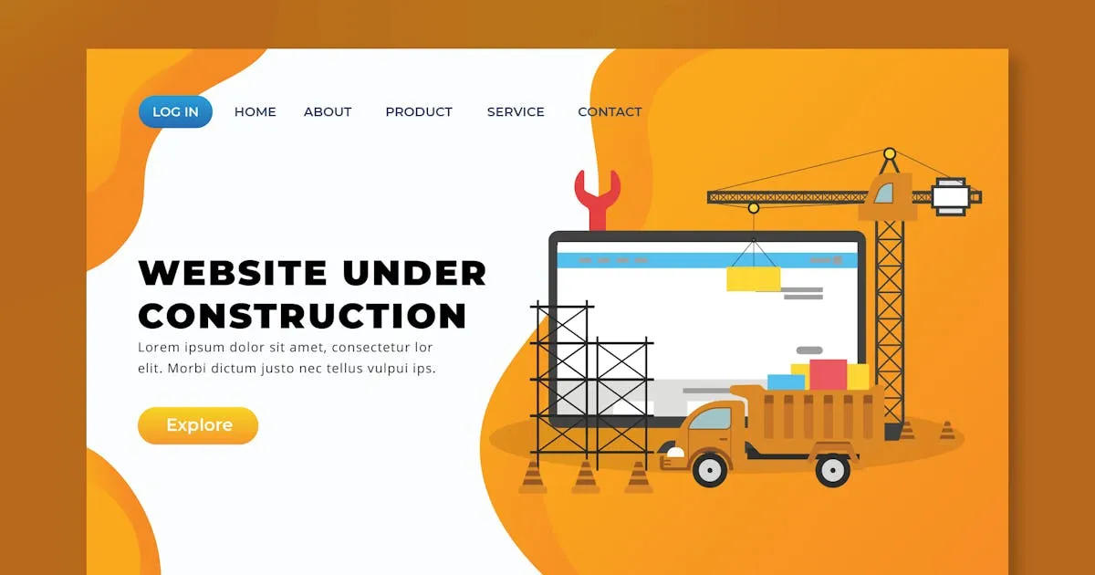 Website Under Construction – XD PSD AI Landing Page