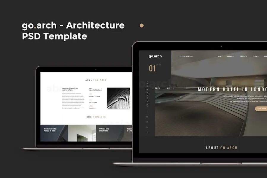 go.arch – Architecture PSD Template