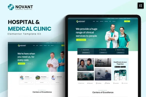 Novant – Hospital And Medical Clinic Elementor Template Kit
