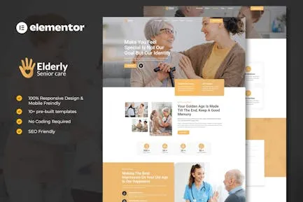 Elderly – Senior Care Services Elementor Template Kit