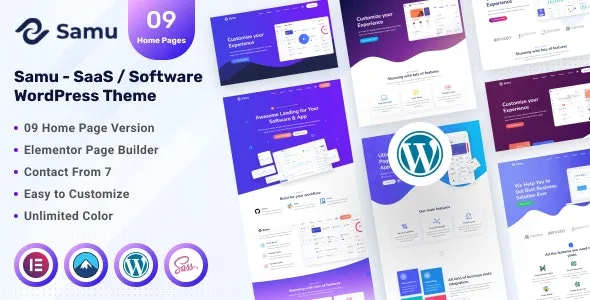 Samu - SaaS / Software WordPress Theme