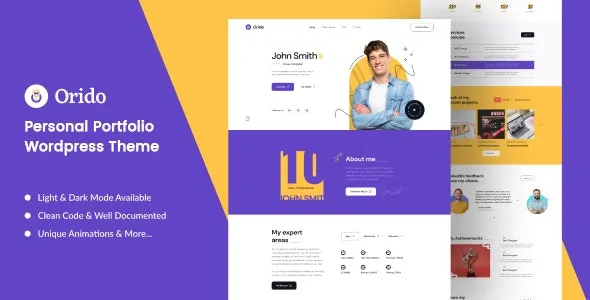 Orido - Personal Portfolio WordPress Theme