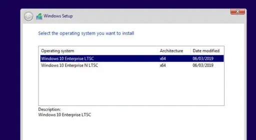 Windows 10 Enterprise N LTSC