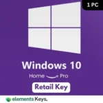 Windows 10 Home Upgrade Pro Retail Key 1 PC