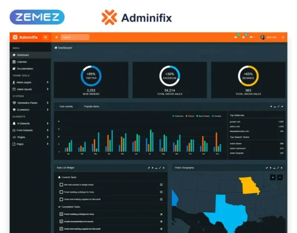 Adminifix - Creative Dashboard Admin Template