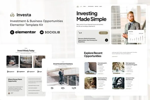 Investa – Investment & Business Opportunities Elementor Template Kit
