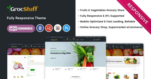 Grocstuff - Vegetable, Fruits and Grocery Supermarket Responsive Woocommerce Theme