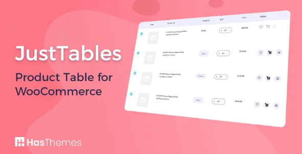 JustTables Pro - WooCommerce Product Table | Lifetime Genuine License Key