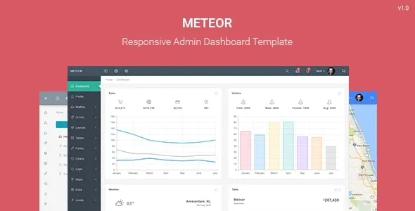 Meteor - Responsive Admin Dashboard Template