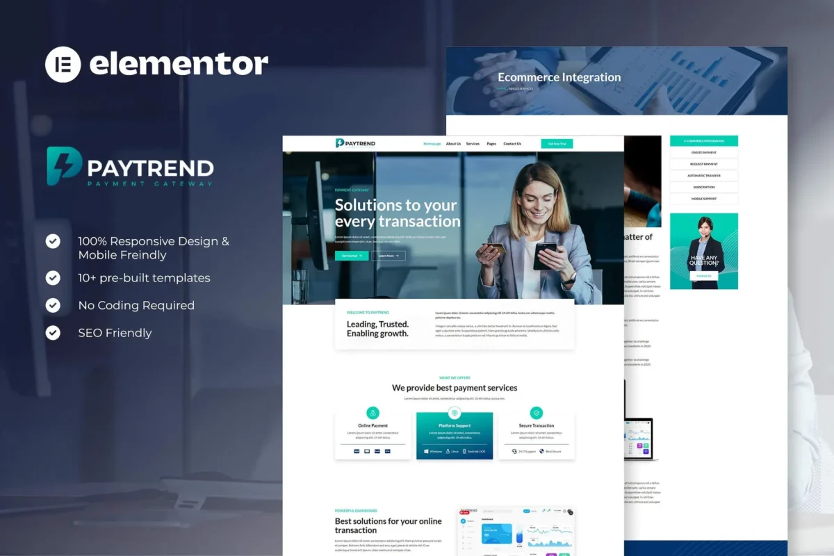 PayPath - Online Payment Gateway Elementor Template Kit