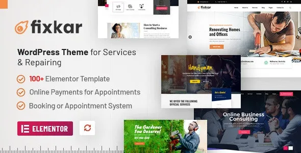 FixKar - All Services WordPress Theme Build With Elementor
