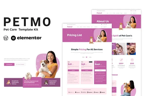 Petmo – Pet Care Elementor Template Kit