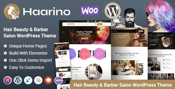 Haarino - Hair Beauty & Makeup Salon WordPress Theme