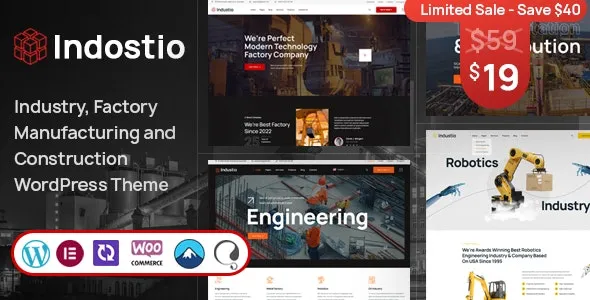 Indostio - Factory and Manufacturing WordPress Theme