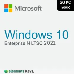 Windows 10 Enterprise N LTSC 2021 MAK Key 20 PC – Lifetime Validity