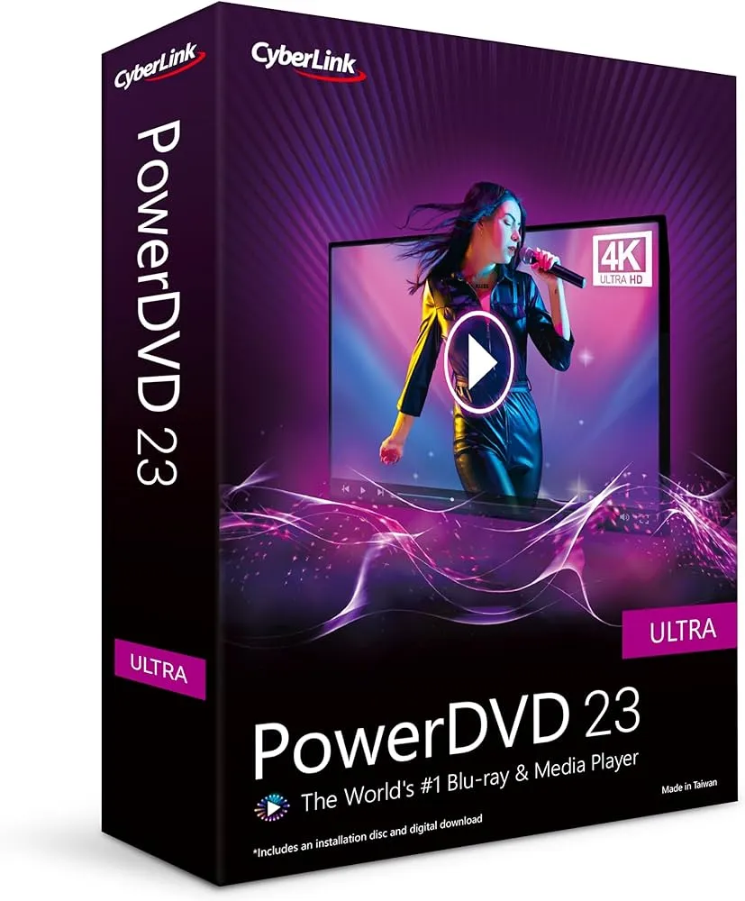 Cyberlink PowerDVD 23 Lifetime - Award Winning Blu ray & 8K Media Player for Windows