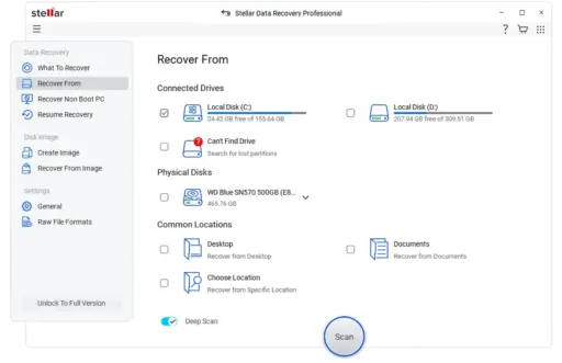 Stellar Data Recovery Professional