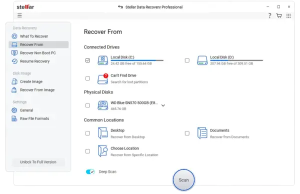 Stellar Data Recovery Professional