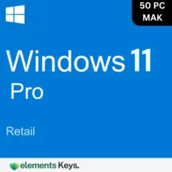 Windows 11 Pro Retail MAK Key 50 PC – Lifetime Validity