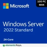 Windows Server 2022 Standard 24 core MAK 100 user