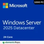 Windows Server 2025 Datacenter 24 core for 1000 user