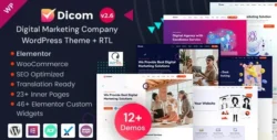 Dicom - IT Startup & SEO Marketing Services Elementor WordPress Theme