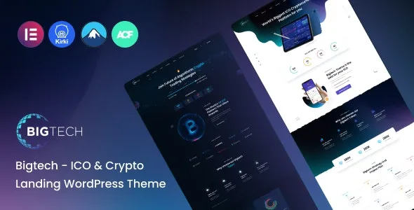 Bigtech - ICO & Crypto Landing WordPress Theme